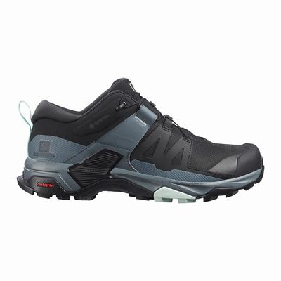 Női Salomon X ULTRA 4 GORE-TEX Túracipő SA3510924 Fekete/Kék